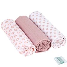 Комплект памучни пелени Lassig Little Chums 85х85, 3бр.