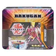 Комплект с топчета в метална кутия за съхранение Spin Master Bakugan Baku-Tin, Sectanoid Premium, с изненада