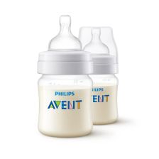 Комплект бебешки шишета за хранене Avent Anti-Colic, 2 бр., 0 м+, 125 мл., SCY100/02