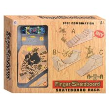 Комплект скейтборд за пръсти Raya Toys, с рампа за игра вариант С