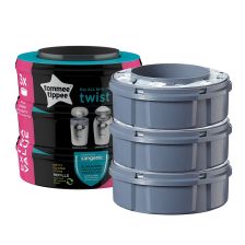 Комплект Tommee Tippee 3 бр. резервни касети за хигиенен кош Twist&Click