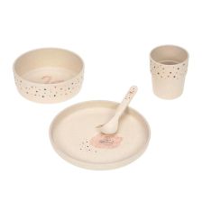 Детски комплект за хранене Lassig Little Water Swan, 4 части