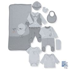 Комплект за изписване Bebetto Plaid Duck, 10 ч., 0-3 м, Z931
