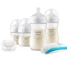 Комплект за новородено 4 шишета, залъгалка Ultra Soft и четка Avent Natural Response 0+ месеца, SCD838/11
