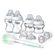 Комплект за новородено Tommee Tippee Closer to Nature, Бебешки шишета, биберони, залъгалка и четка