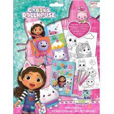 Комплект за оцветяване Kids Licensing Gabby's Dollhouse, с моливи и книжки