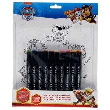 Комплект за оцветяване по номера Kids Licensing Paw Patrol