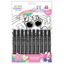 Комплект за оцветяване по номера Kids Licensing Sweet Dreams & Friends Еднорог