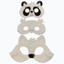 Комплект за оцветяване Raya Toys Маски с животни, 3 бр.