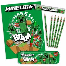 Комплект за училище Kids Licensing Minecraft, 12 части