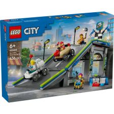 Конструктор LEGO City Без ограничения: писта с рампа за състезателни коли 60460