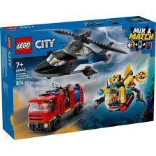 Конструктор LEGO City Хеликоптер, пожарна кола и подводница 60462