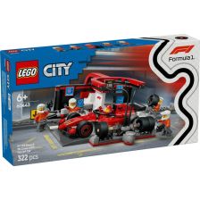 Конструктор LEGO City Питстоп и механици от F1 с кола Ferrari 60443