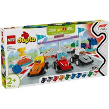 Конструктор LEGO DUPLO Отбор състезателни коли F1 и шофьори 10445