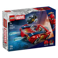 Kонструктор LEGO Marvel Spider-Man Спайдърмен с кола срещу Венъм във Върколак, 76336
