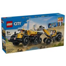 Конструктор LEGO City Самосвал и товарач с челно товарене, 60494