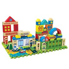 Конструктор Raya Toys Град, с меки части, плава във вода, 108 ч.