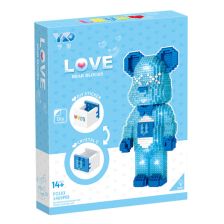 Конструктор Raya Toys Мече Син, светещ, 1469 ч.