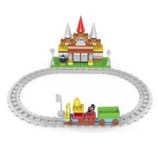 Конструктор Raya Toys влак с релси и замък, 109 части