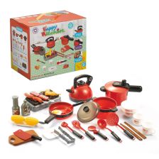 Детски кухненски комплект за готвене Raya Toys 5705-3Y, Червен