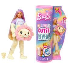 Кукла Mattel Barbie Cutie Reveal Cozy Cute Tees Series, с костюм на животинче и аксесоари, Лъвче