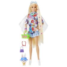 Кукла Mattel Barbie Extra с рокля на цветя и любимец зайче