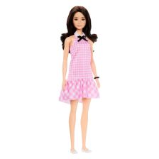 Кукла Mattel Barbie Fashionistas с дълга черна коса и розова рокля