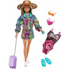 Кукла Mattel Barbie Holiday Fun с аксесоари за път