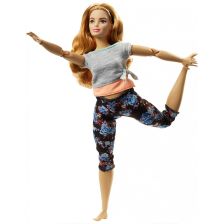 Кукла Mattel BARBIE Made To Move Гимнастичка Кестенява коса 3402058