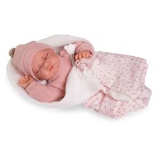 Кукла спящо бебе Antonio Juan Luna, с чувалче, 42см.
