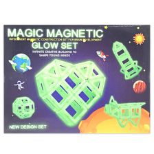 Магнитен конструктор Raya Toys Magic Magnetic Светещ в тъмното, 30 части