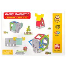 Магнитен конструктор Raya Toys Magic Magnetic Животни, 60 части