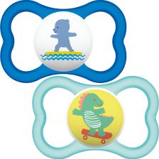 Залъгалка MAM 2бр. Air Soother Blue 6m+