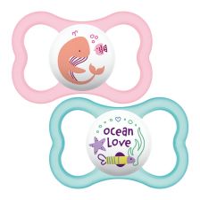 Залъгалка MAM 2бр. Air Soother Pink 6m+