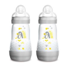 Шише MAM Easy Start Anti Colic 260ml 2бр сиви