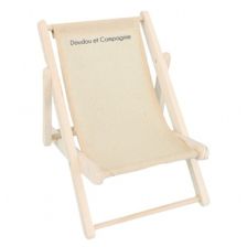 Мини дървен стол за кукли Doudou, тип шезлонг