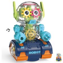 Музикална играчка Raya Toys Gear Gear Robot, със светлини