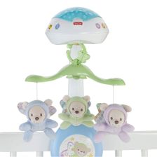 Музикална въртележка за кошара, легло и количка Fisher Price Мечета пеперуди 3в1