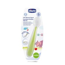 Мека силиконова лъжичка Chicco 6+м зелена