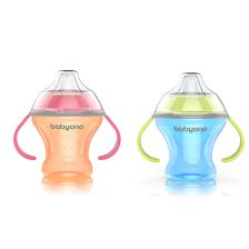 Неразливаща чаша с мек накрайник Babyono Natural 1456, 180 мл.