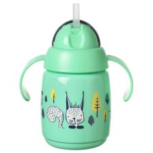 Неразливаща чаша за бебе Tommee Tippee SuperStar, с дръжки и сламка, Bacshield, 6 м+, 300 мл.