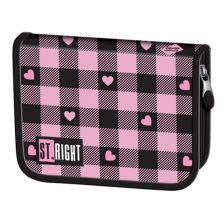Несесер за училище St. Majewski St. Right Pink Checkered, единичен, празен