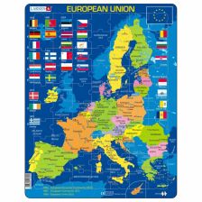 Образователен пъзел Larsen Европейски съюз 70ч.