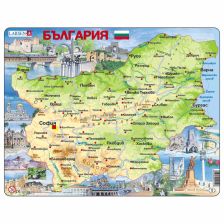 Образователен пъзел Larsen Карта на България 75 ч.