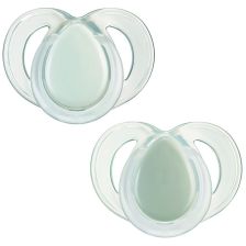 Ортодонтични залъгалки Tommee Tippee Night Time, 6-18 м, 2 бр., Зелени