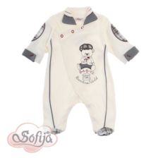 Бебешки гащеризон с дълъг ръкав Sofija ARONEK Екрю Размер 56-74 cm