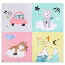 Детско килимче пъзел Raya Toys Pastel Bear, 4 части по 60 х 60 см