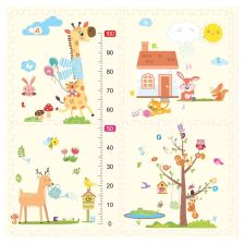 Детско килимче пъзел Raya Toys Животни, с метър, 4 части по 60 х 60 см