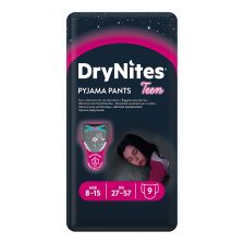 Пелени гащички HUGGIES DryNites Pyjama Pants 8-15 години 9бр. момиче