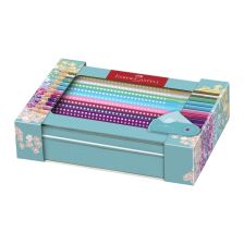 Цветни моливи Faber-Castell Sparkle, 20 цвята + острилка